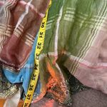 Handmade Vtg Multicolor Plaid Bohemian Maxi Dress XS Celestial Zodiac Hippie Silky Indian Photo 5