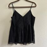 Club Monaco NEW Peplum Cami Chemise Tank Black Caviar Size Large Minimalist Photo 3