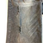 Risen Wide Ankle Flare Jeans Black 38”x28” Mid Rise Distressed Raw Hem‎ Stretch Size undefined Photo 3