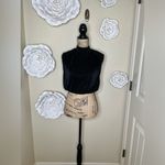 Ro & De NTM: Sleeveless Mock Turtleneck Black Ribbed Cropped Blouse Size Medium Photo 1