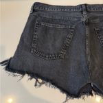 AGOLDE  Parker Jean Cut Off Shorts Trance Black Denim Distressed High Rise 33 Photo 12