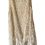 Origami Cream Lace Duster Cardigan S/M Layered Boho Festival Fairycore Size M Photo 0