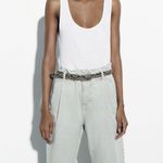 ZARA NWT HIGH-WAISTED BELTED BAGGY PAPERBAG Z1975 JEANS Size 2 (fit like a 4-6)) Photo 1