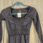 NWT Free People Movement Gray Good Karma Long Sleeve Onesie Jumpsuit M/L Med Lg Photo 2