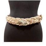 Vintage Carolyn Tanner Designs Braided Belt Cream Textured 36" long 2" wide Photo 1