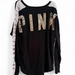 PINK - Victoria's Secret  Black Sequin Pullover Photo 1