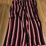 Torrid Black and Hot Pink Striped Wide Leg Dress Pants Size 5 Photo 0