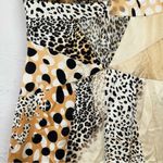 Jovani Black & Tan Animal Print Silk Patchwork Maxi Dress Womens 2 Formal Gown Photo 6