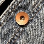 EXPRESS  Denim Jacket Size Small 100% Cotton Button Down Medium Wash Waist Length Photo 3