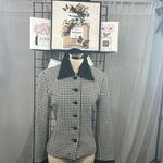 Doncaster Circa 1990 Vintage Herringbone Tailored jacket with faux Shearling cuff, collar Photo 3