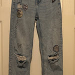 Arizona Jeans Embroidered Light Blue Jeans Ripped Photo 0