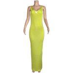 BAOBAB Grace Knit Maxi Dress, Limoncello, Medium Green Photo 4