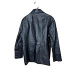 East 5th Womens Genuine Leather Black Button Front Collared Jacket X-Large Photo 8