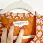Emerson Fry India Collection Frances Dress Maxi Gigi Print Orange Size L Photo 4
