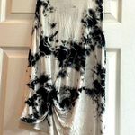 Fifteen Twenty  Black & Navy Tie Dye Asymetrical Tank Top Photo 0