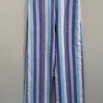 Karina Grimaldi  Revolve Blue Linen Wide Leg Striped Pants size XS Photo 1