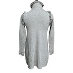ZARA Knit Ruffle Sweater Mini Dress Gray Size Medium Photo 2