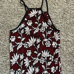 Topshop  Red and White Floral Tank Top Size 4/S Photo 4