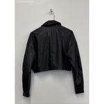 Forever 21 Black Cropped Faux leather jacke - Size S Photo 5
