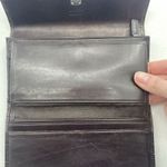 Ralph Lauren Vtg Lauren  Wallet Croc Embossed Brown Leather Checkbook Pocketbook Photo 11