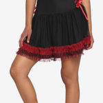 Hot Topic  Black & Red Side Lace-Up Skirt Photo 0