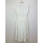 J.Crew  Drop Waist Midi Dress Cotton Poplin White A Line Minimalist Small NWT Photo 12