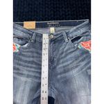 Ruff Hewn  Embroidered Rose‎ Jeans Distressed Denim True Crop Size 6 Photo 6