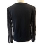 ZARA Women’s Black Sheer Sleeve Top Size M Photo 1