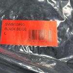 Elan Black, Blue and Beige Cap Sleeve Sweater Top - Large - NWT Photo 4