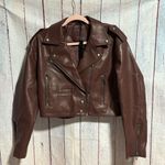 BLANK NYC NWT  Faux Leather Cropped Moto Jacket Photo 1