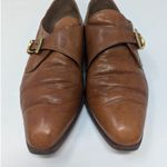 1980s Vintage Proposta Italian Leather Loafers with Western Buckle Brown Size 37 Photo 2