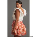 Anthropologie Maeve Ruffle Linen Wrap Mini Skirt NEW Photo 1