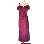Candalite Petite Plum Colored Lace Dress with side Ruching Purple Size undefined Photo 3