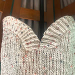 Jessica Simpson  Cream Speckled oversized Turtleneck Sweater Photo 8