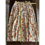 Hayden  pull on Floral tiered boho Skirt Orange and Blue size large Photo 5