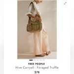 Free People  Hive Carryall Thick Strap Chevron Hobo Zip up Cargo Bag Photo 8