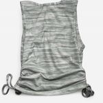 Revolve  Cloud Dancer Green and White Ruched Side Tank Top Photo 1