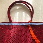 Punctuate Burgundy Real Wool felt Shoulder Tote NWOT Red Photo 3