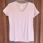 Pink Pastel Blush Vneck Short Sleeve Size M Photo 0