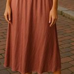 ZARA Mauve Satin Midi Skirt Romantic Luxe Elegant Summer Brunch Luxe Parisian L Photo 0