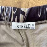 Steele Valerie Velvet Flare Pants in Swirl Pattern Brown Size M Photo 5