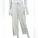 Vince Cropped Elastic Waist Cream Relaxed-Fit Trousers Pants XL Cotton Photo 1
