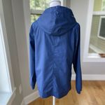 Weatherproof  Vintage Navy Blue Raincoat Utility Coat Rope Detail Size Small Photo 2