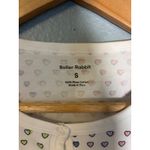 Roller Rabbit Womens Disco Hearts Long Sleeve Pajama Top Rainbow White Photo 2