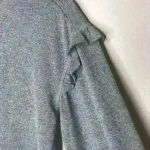 Tahari  Gray Heather Ruffle Sleeve light weight sweater Sz‎ S Photo 2