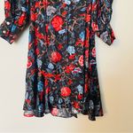 NWT Chloe Kristyn Fallon Black/Red/Blue Floral Dress Size Small Photo 10