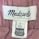 Madewell Women's Pink Corduroy Pull On Tapered High Rise Trousers Pants Size S Photo 3