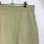 H&M Sage Green Fine Knit Knee Length Pencil Skirt M Photo 2
