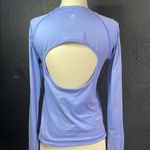 Buffbunny Collection BuffBunny Blue Fitted Raglan Long Sleeve Tee Photo 1