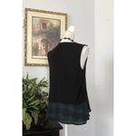 J.Crew women's Size M Sleeveless Blouse Pullover Black V-Neck Photo 5